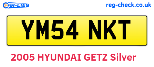 YM54NKT are the vehicle registration plates.