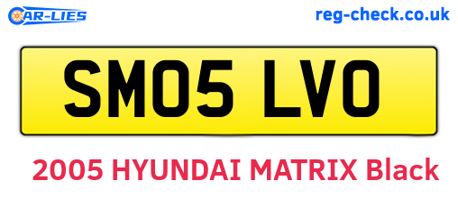 SM05LVO are the vehicle registration plates.