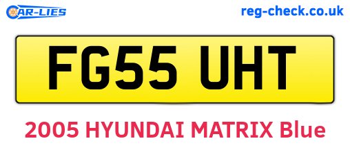 FG55UHT are the vehicle registration plates.