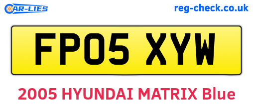 FP05XYW are the vehicle registration plates.