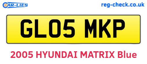 GL05MKP are the vehicle registration plates.