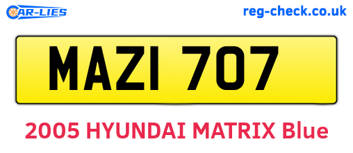 MAZ1707 are the vehicle registration plates.