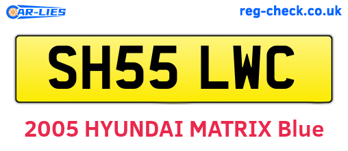 SH55LWC are the vehicle registration plates.