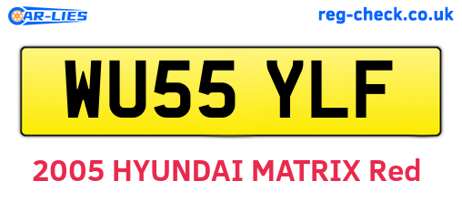 WU55YLF are the vehicle registration plates.