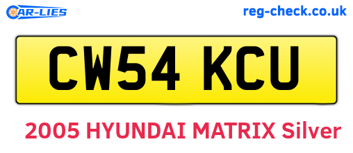 CW54KCU are the vehicle registration plates.
