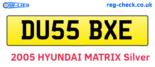 DU55BXE are the vehicle registration plates.