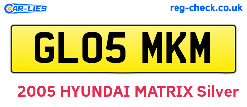 GL05MKM are the vehicle registration plates.