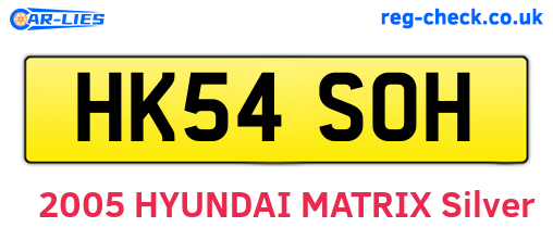 HK54SOH are the vehicle registration plates.