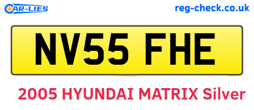 NV55FHE are the vehicle registration plates.