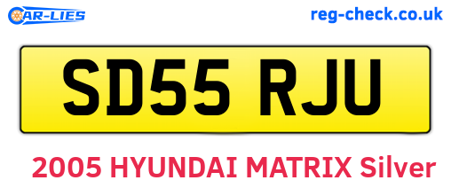 SD55RJU are the vehicle registration plates.
