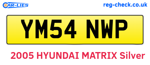 YM54NWP are the vehicle registration plates.