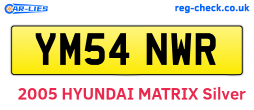 YM54NWR are the vehicle registration plates.