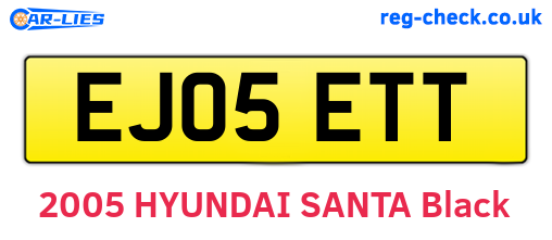 EJ05ETT are the vehicle registration plates.
