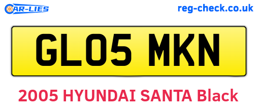 GL05MKN are the vehicle registration plates.