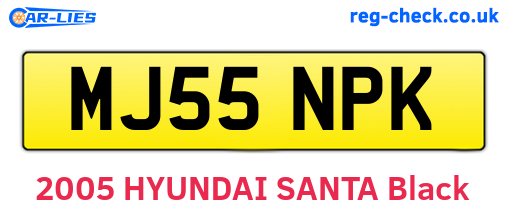 MJ55NPK are the vehicle registration plates.