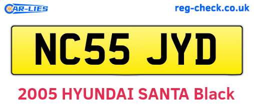 NC55JYD are the vehicle registration plates.