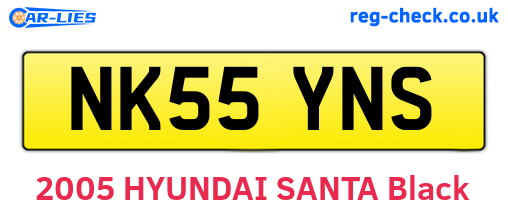 NK55YNS are the vehicle registration plates.