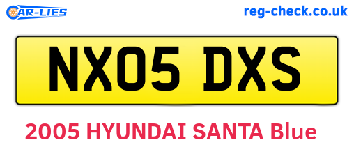 NX05DXS are the vehicle registration plates.
