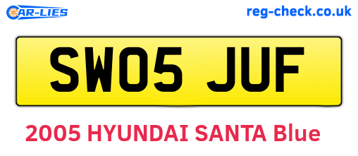 SW05JUF are the vehicle registration plates.