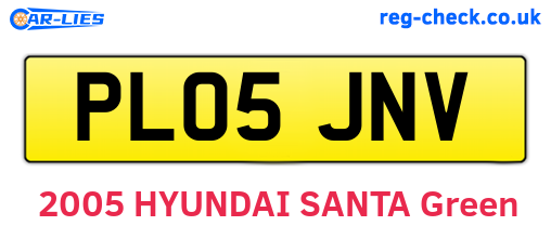 PL05JNV are the vehicle registration plates.