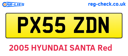 PX55ZDN are the vehicle registration plates.