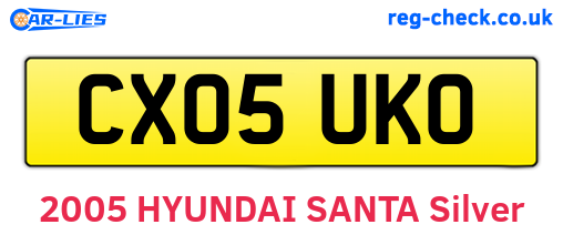 CX05UKO are the vehicle registration plates.