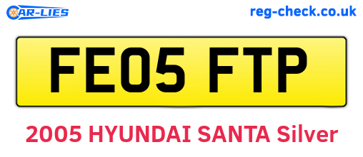 FE05FTP are the vehicle registration plates.