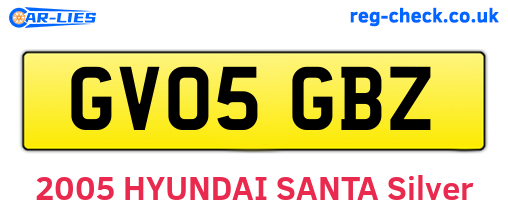 GV05GBZ are the vehicle registration plates.