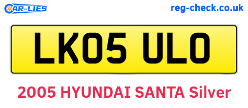 LK05ULO are the vehicle registration plates.