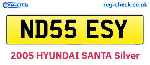 ND55ESY are the vehicle registration plates.