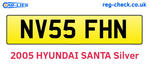 NV55FHN are the vehicle registration plates.