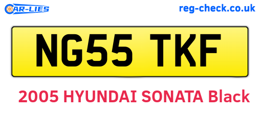 NG55TKF are the vehicle registration plates.