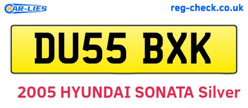 DU55BXK are the vehicle registration plates.
