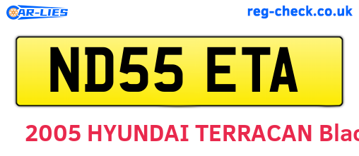 ND55ETA are the vehicle registration plates.