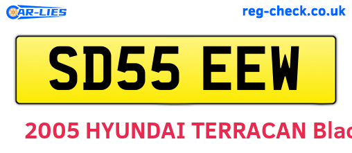 SD55EEW are the vehicle registration plates.