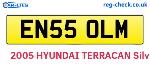 EN55OLM are the vehicle registration plates.