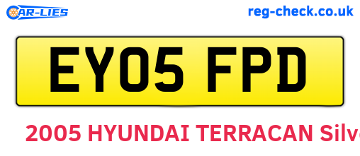 EY05FPD are the vehicle registration plates.