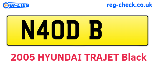 N4ODB are the vehicle registration plates.