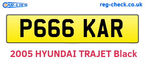 P666KAR are the vehicle registration plates.