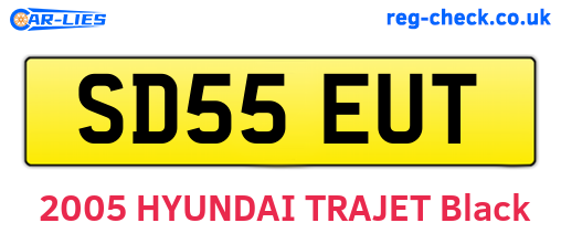 SD55EUT are the vehicle registration plates.