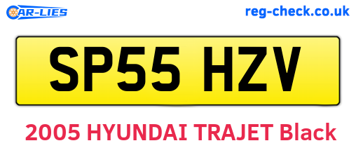 SP55HZV are the vehicle registration plates.