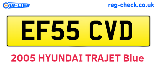 EF55CVD are the vehicle registration plates.