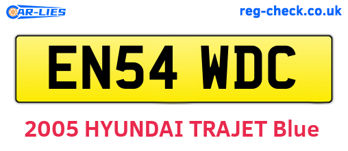 EN54WDC are the vehicle registration plates.