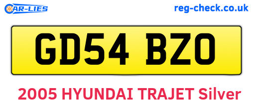 GD54BZO are the vehicle registration plates.