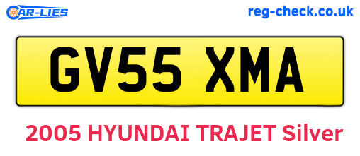 GV55XMA are the vehicle registration plates.