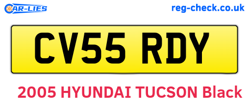 CV55RDY are the vehicle registration plates.