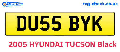 DU55BYK are the vehicle registration plates.