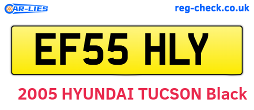 EF55HLY are the vehicle registration plates.