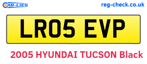 LR05EVP are the vehicle registration plates.