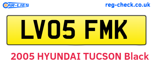 LV05FMK are the vehicle registration plates.